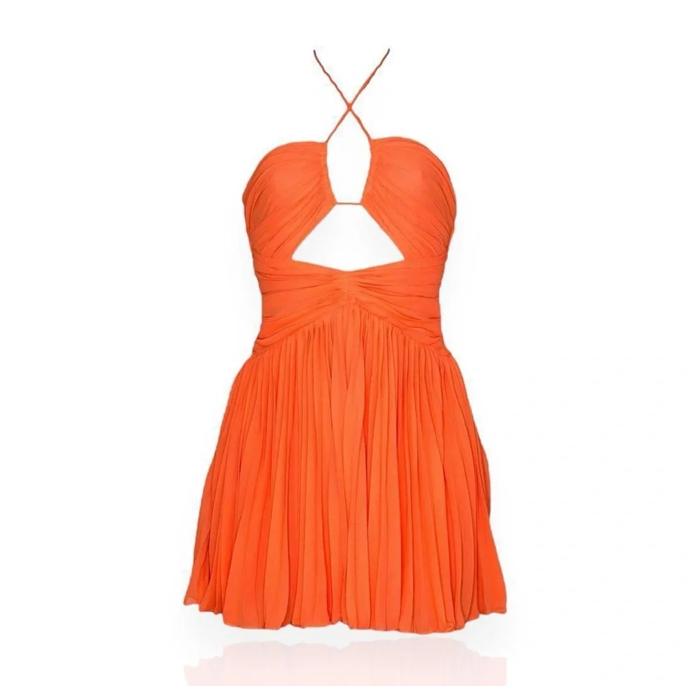 MICHAEL COSTELLO x REVOLVE Jiya Dress, Bright Coral, Small